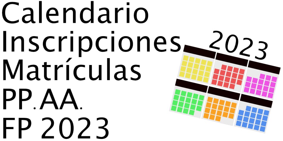 Calendario Inscripciones Matriculas FP 2023